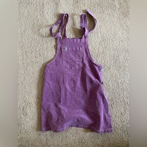 NWOT Lucy & Yak Corduroy Mini Pini Pinafore Dress Purple Size S/M